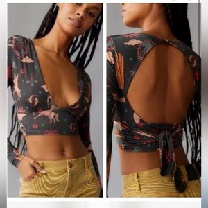 Urban Outfitters Iris Plunge Top, Size Small